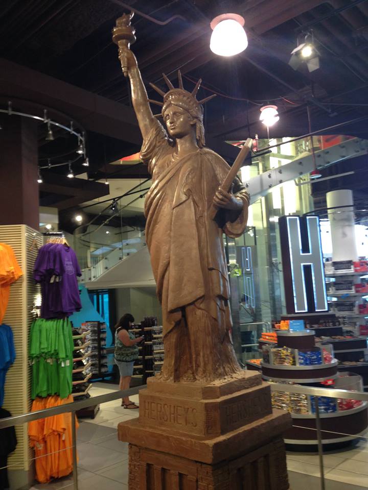 Unfortunately, the folks at Hershey Chocolate World wouldn't let me purchase this statue made of solid chocolate.