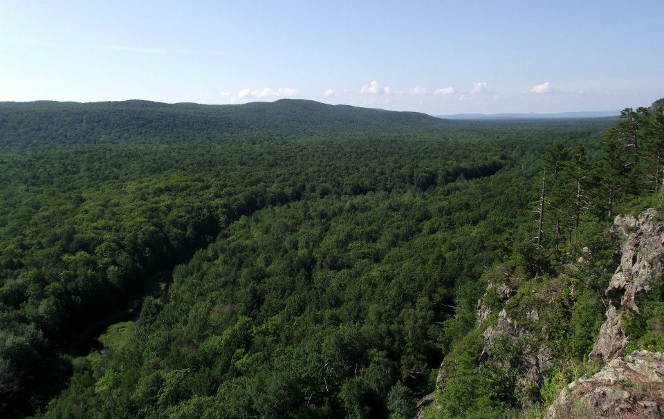 The Porcupine Mountains. 